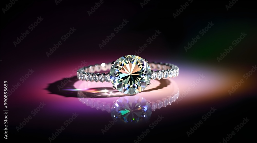 Fototapeta premium Diamond Bracelet: Vibrant Colors and Elegance