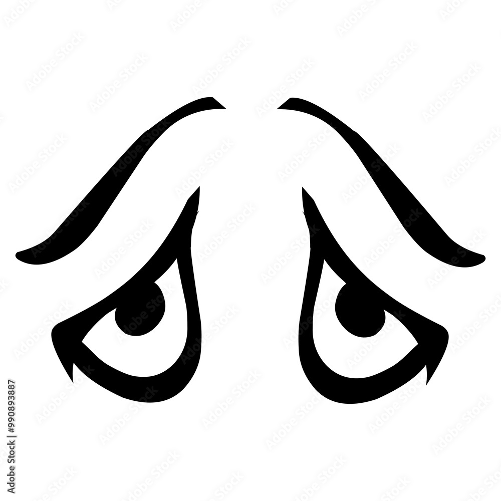 Sad eye cartoon design. Perfect for stickers, icons, logos, tattoos Sad eye cartoon design. Perfect for stickers, icons, logos, tattoos