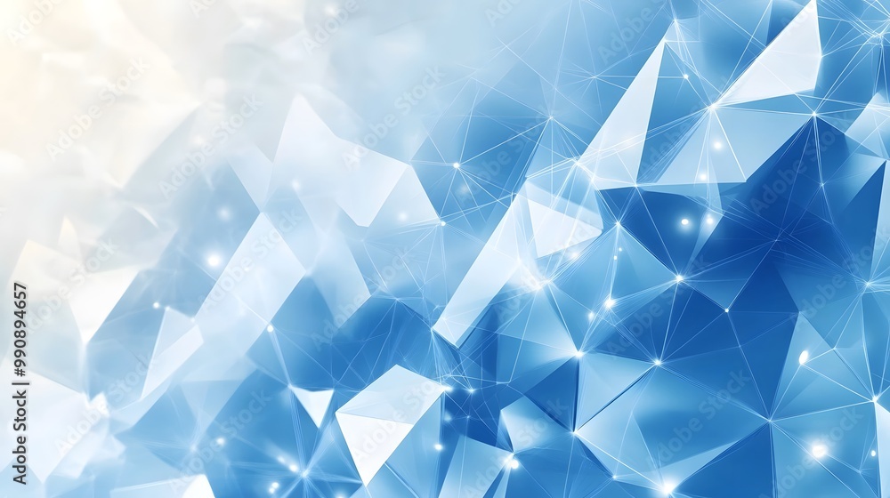 Abstract blue background with polygonal shapes and dots, a technology or science vector illustration Abstract blue background with polygonal shapes and dots, a technology or science vector illustration