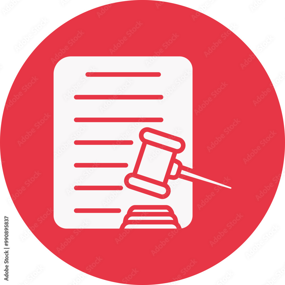 Court Decision glyph circle icon Court Decision glyph circle icon