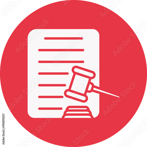 Court Decision glyph circle icon