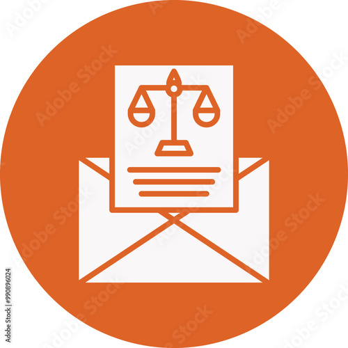 Subpoena glyph circle icon