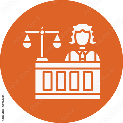 Plaintiff glyph circle icon