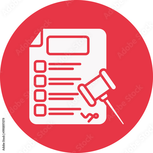 Legal Compliance glyph circle icon