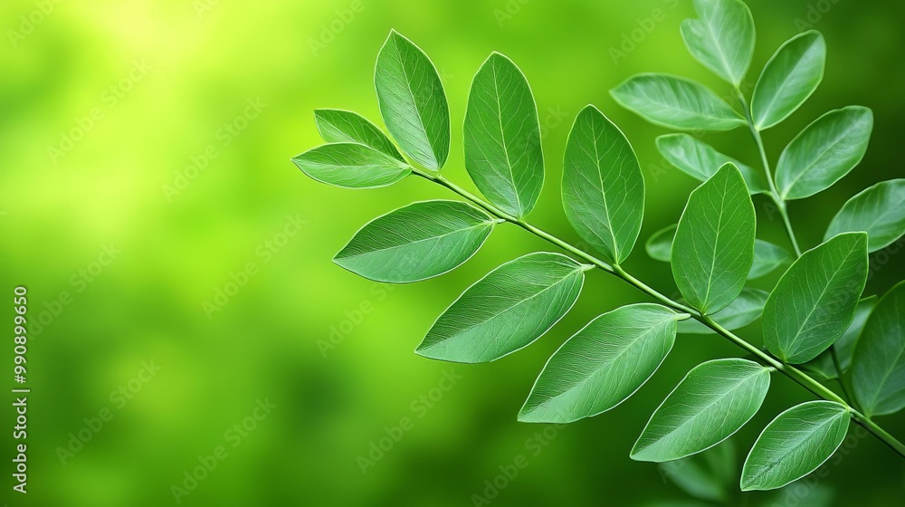 Fototapeta premium Serene plant background with soft