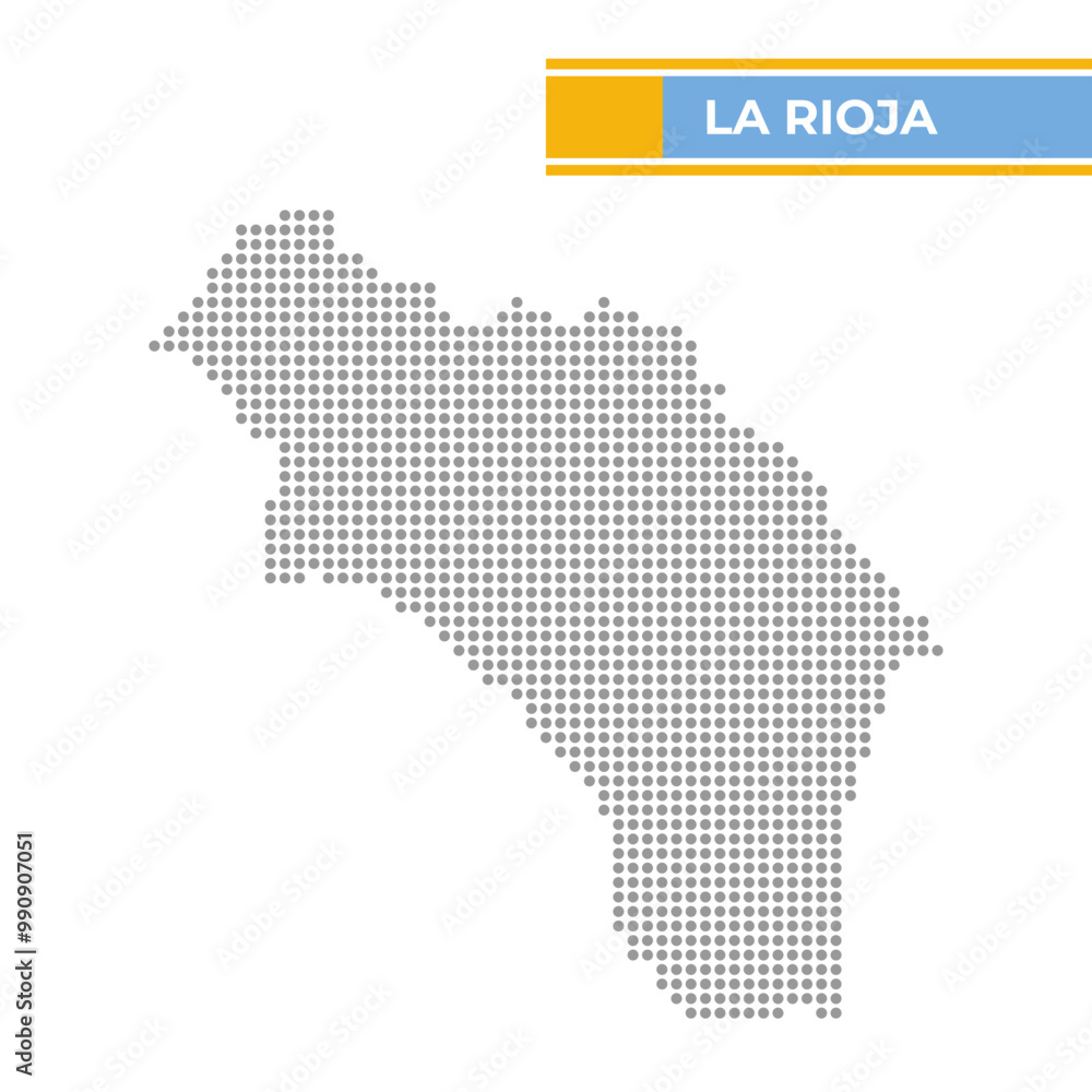 Obraz premium Dotted map of La Rioja is a province of Argentina