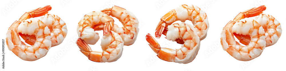 set of A shrimp isolated on a transparent background set of A shrimp isolated on a transparent background