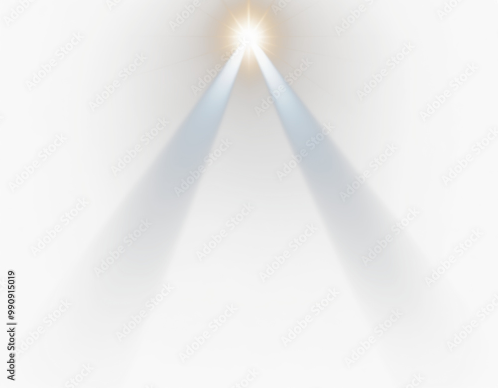 Obraz premium Focused Beam of Heavenly Light with Mystical Golden Glow