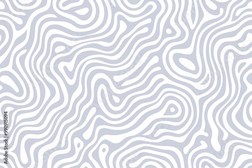 A minimalist abstract pattern featuring a series of intertwining white lines on a light gray background