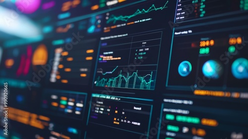 Wallpaper Mural A close-up of a sports analytics dashboard showing player stats, game trends, and predictive analytics Torontodigital.ca