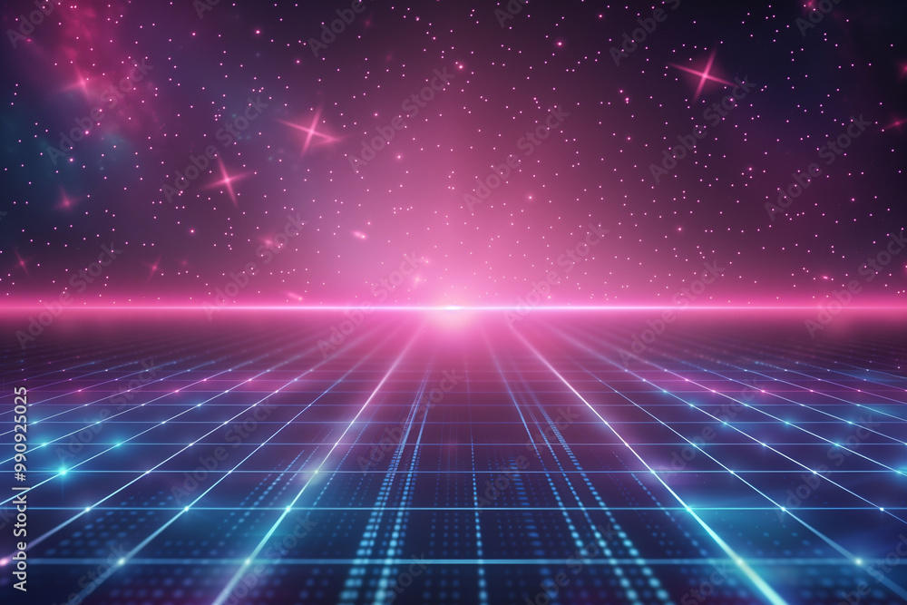 Retro futuristic background, Generative AI Retro futuristic background, Generative AI