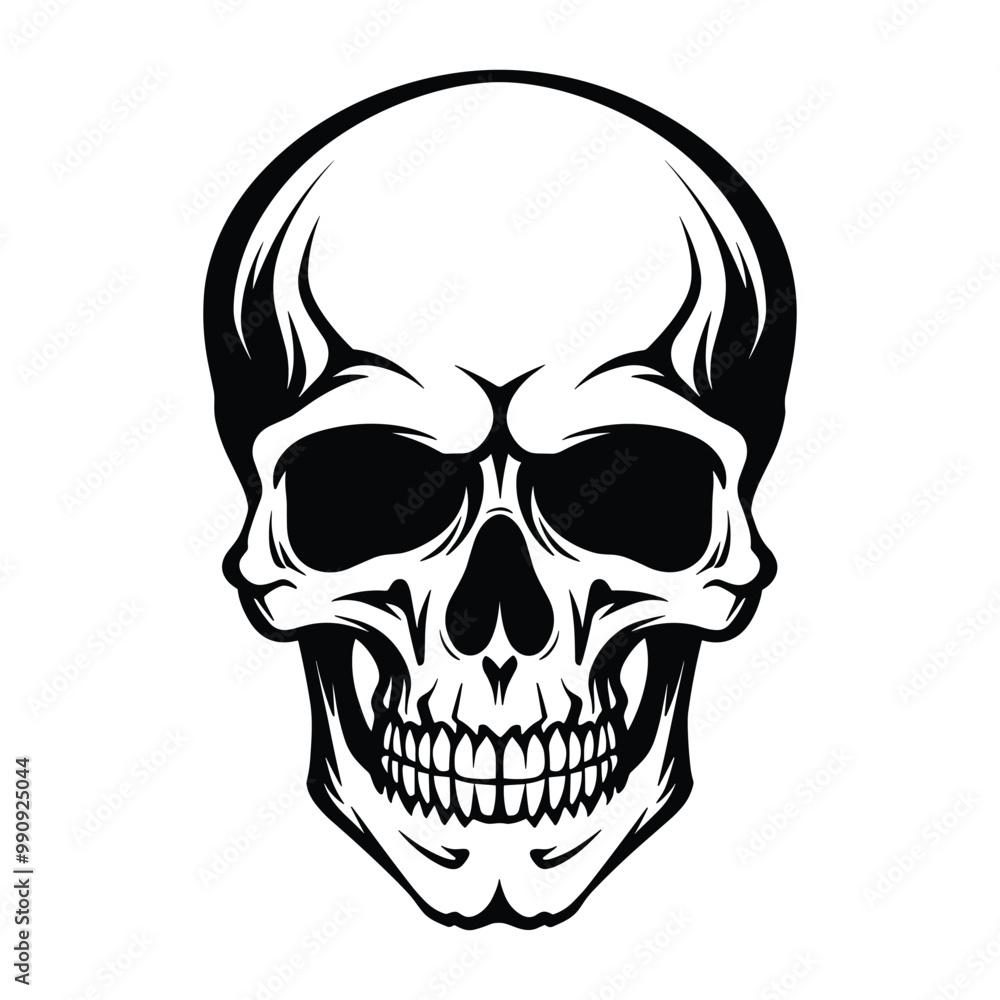 Fototapeta premium Skull silhouette vector