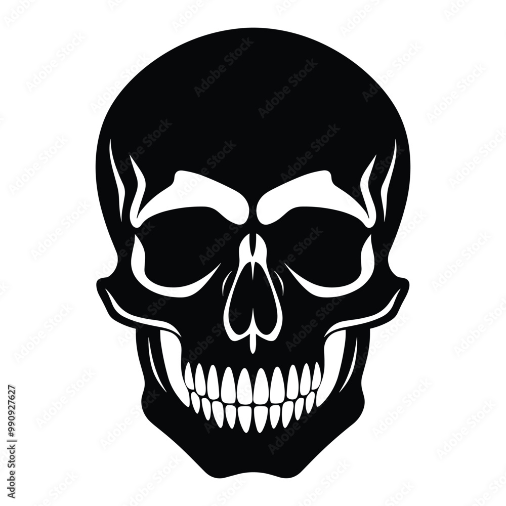 Fototapeta premium Skull silhouette vector