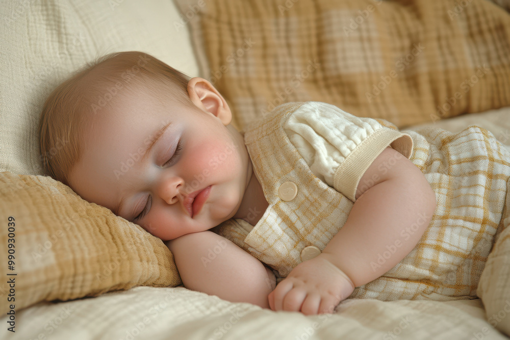 Newborn baby is sleeping.