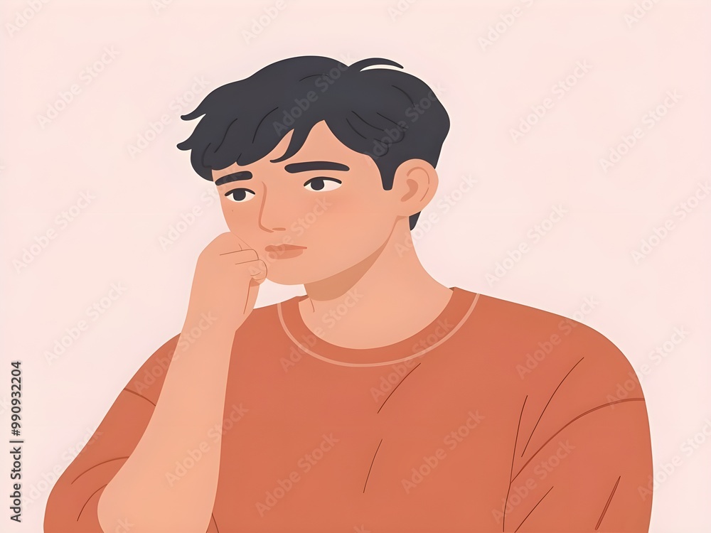 Troubled young man Troubled young man