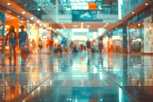 Wallpaper Mural Intentional Blurred Image of People in Shopping Center Torontodigital.ca