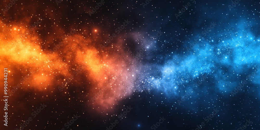 Fototapeta premium Abstract Dark Blue and Orange Gradient Background