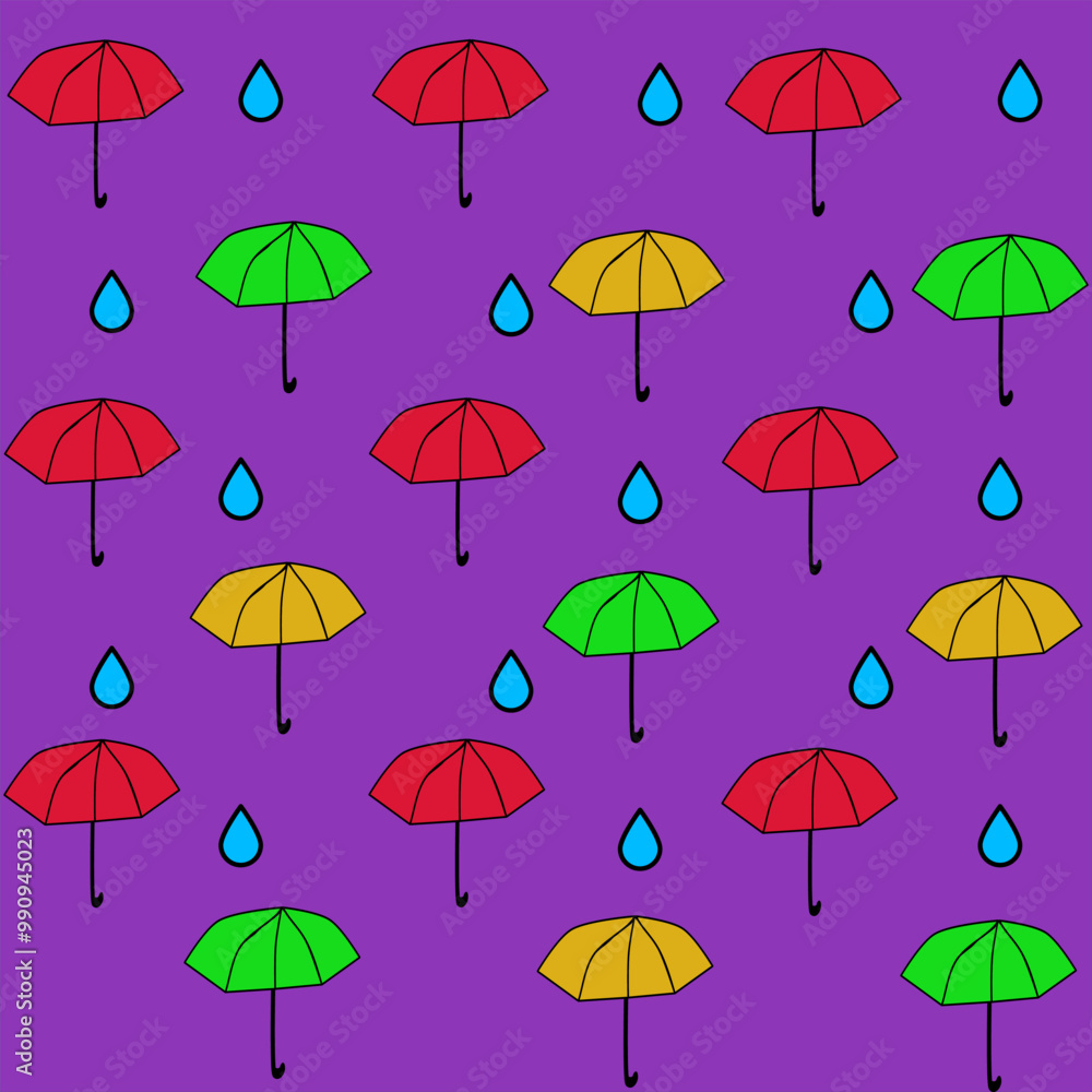 Fototapeta premium set of umbrellas