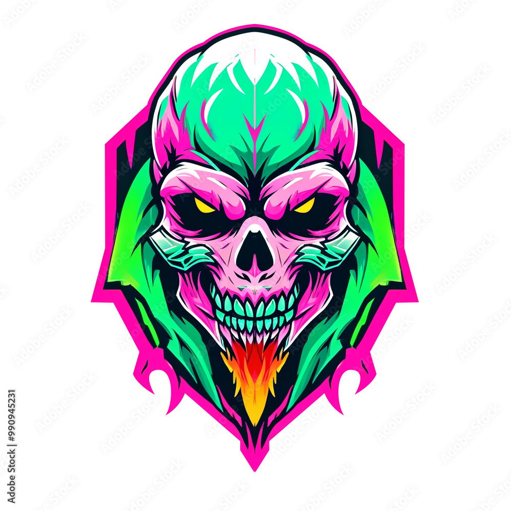 The skull logo is suitable for gaming and screen printing designs The skull logo is suitable for gaming and screen printing designs