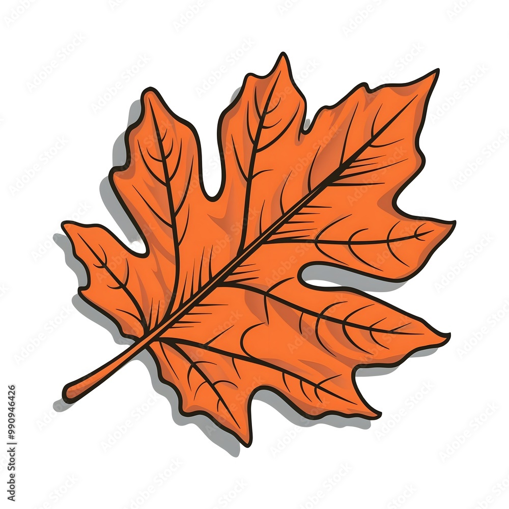 Obraz premium autumn maple leaf illustration