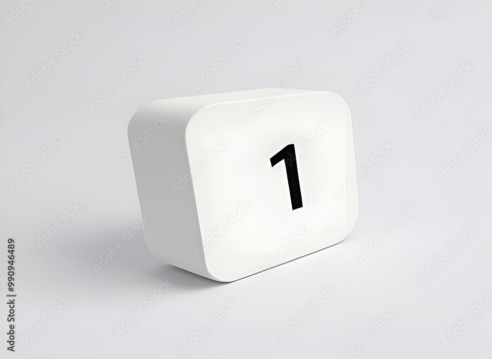 An object with the number 1 written on it An object with the number 1 written on it