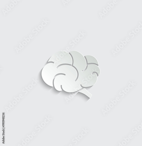 Brain vector icon idea sign