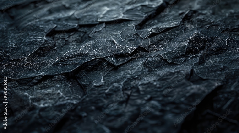 Smooth, reflective surface of a dark stone with subtle highlights Smooth, reflective surface of a dark stone with subtle highlights