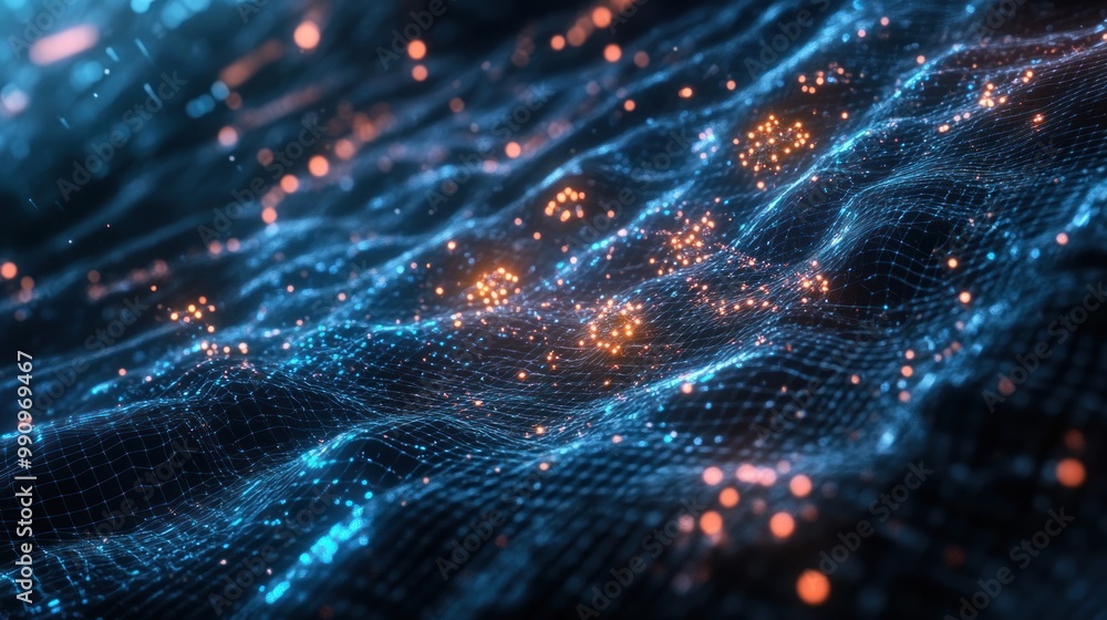 A quantum computing background featuring a glowing quantum grid with floating qubits and entangled particles, set against a dark, high-tech environment A quantum computing background featuring a glowing quantum grid with floating qubits and entangled particles, set against a dark, high-tech environment
