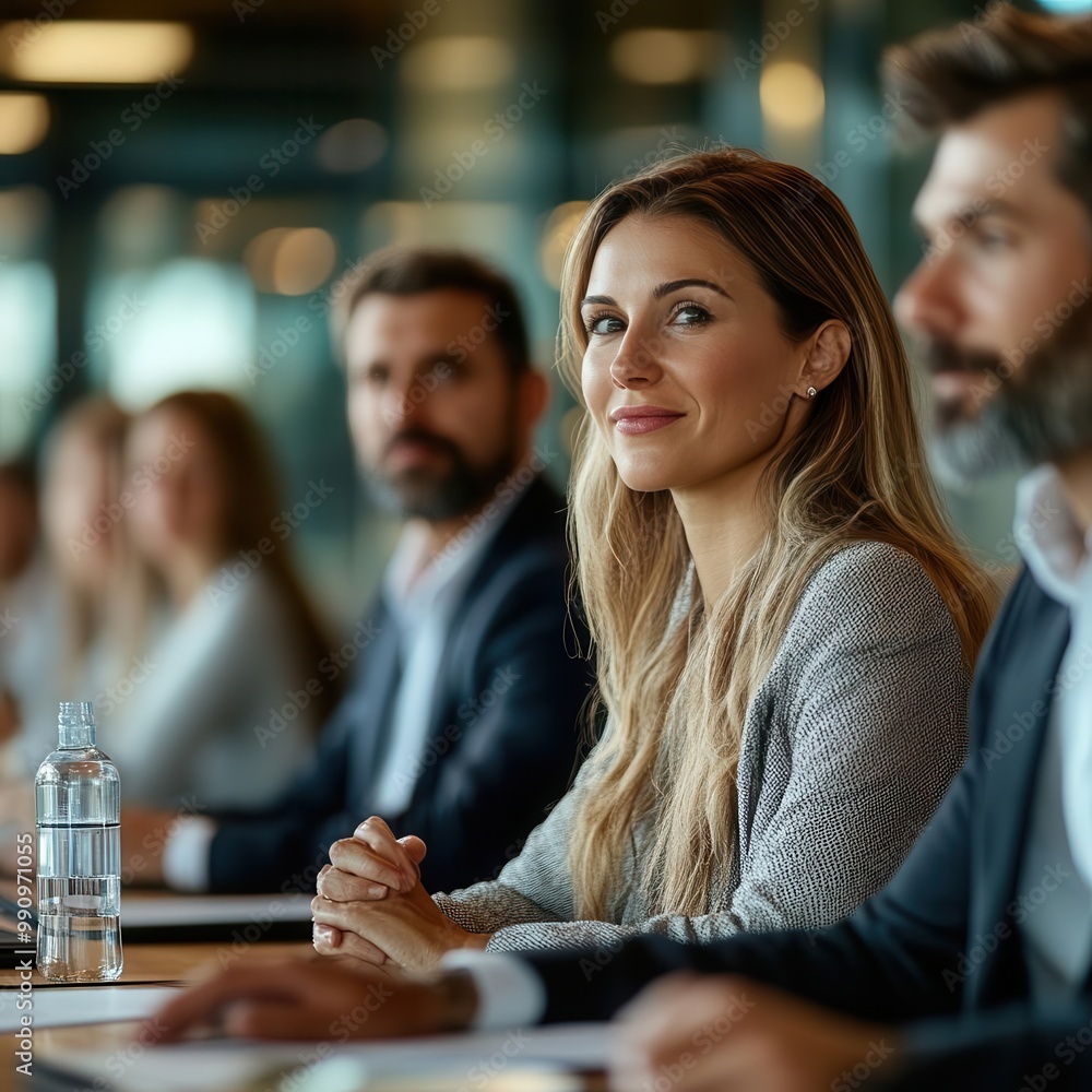 Business leadership training with executives learning new strategies, corporate boardroom, sharp focus, soft lighting. Business leadership training with executives learning new strategies, corporate boardroom, sharp focus, soft lighting.