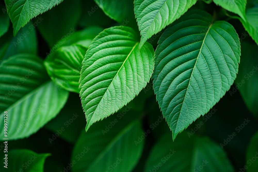 Green leaf texture and background. generative AI Green leaf texture and background. generative AI