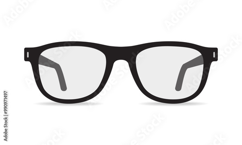 Glasses graphic icon. Eyeglasses sign isolated on white background. Spectacles symbol. Vector illustration