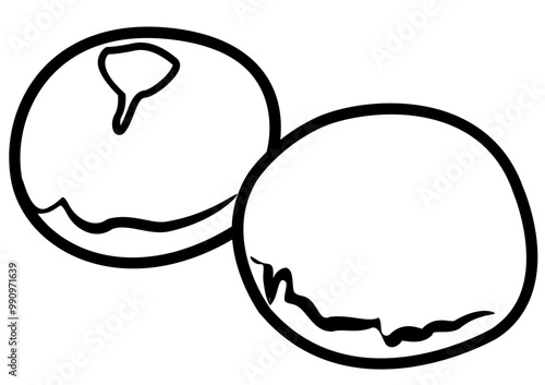 japanese food outline dango