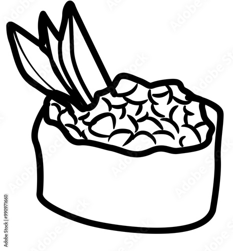 japanese food outline sushi