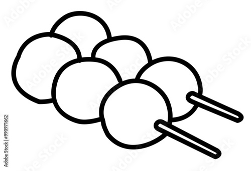 japanese food outline dango