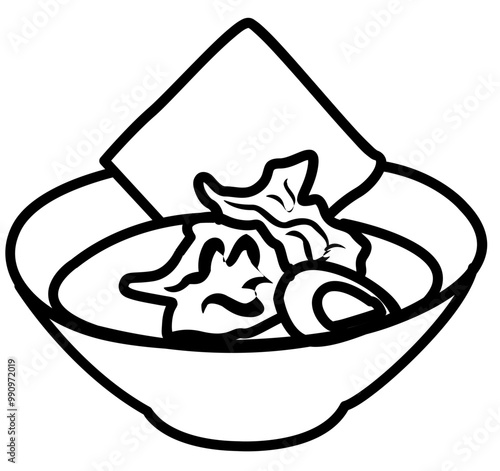 japanese food outline ramen