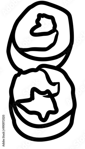 japanese food outline sushi