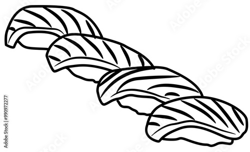japanese food outline sushi