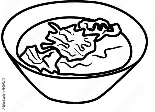 japanese food outline ramen