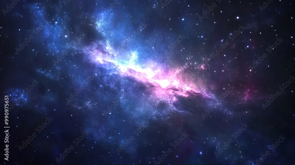 Naklejka premium Stunning Celestial Supernova Eruption, Radiant Light Bursts and Shockwaves Expanding in the Cosmos, Space Phenomenon