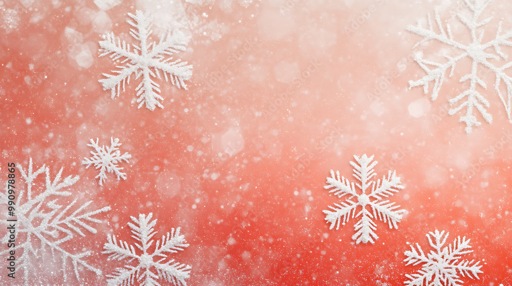 Minimalistic Christmas background with a gradient of icy blues and white snowflakes Minimalistic Christmas background with a gradient of icy blues and white snowflakes