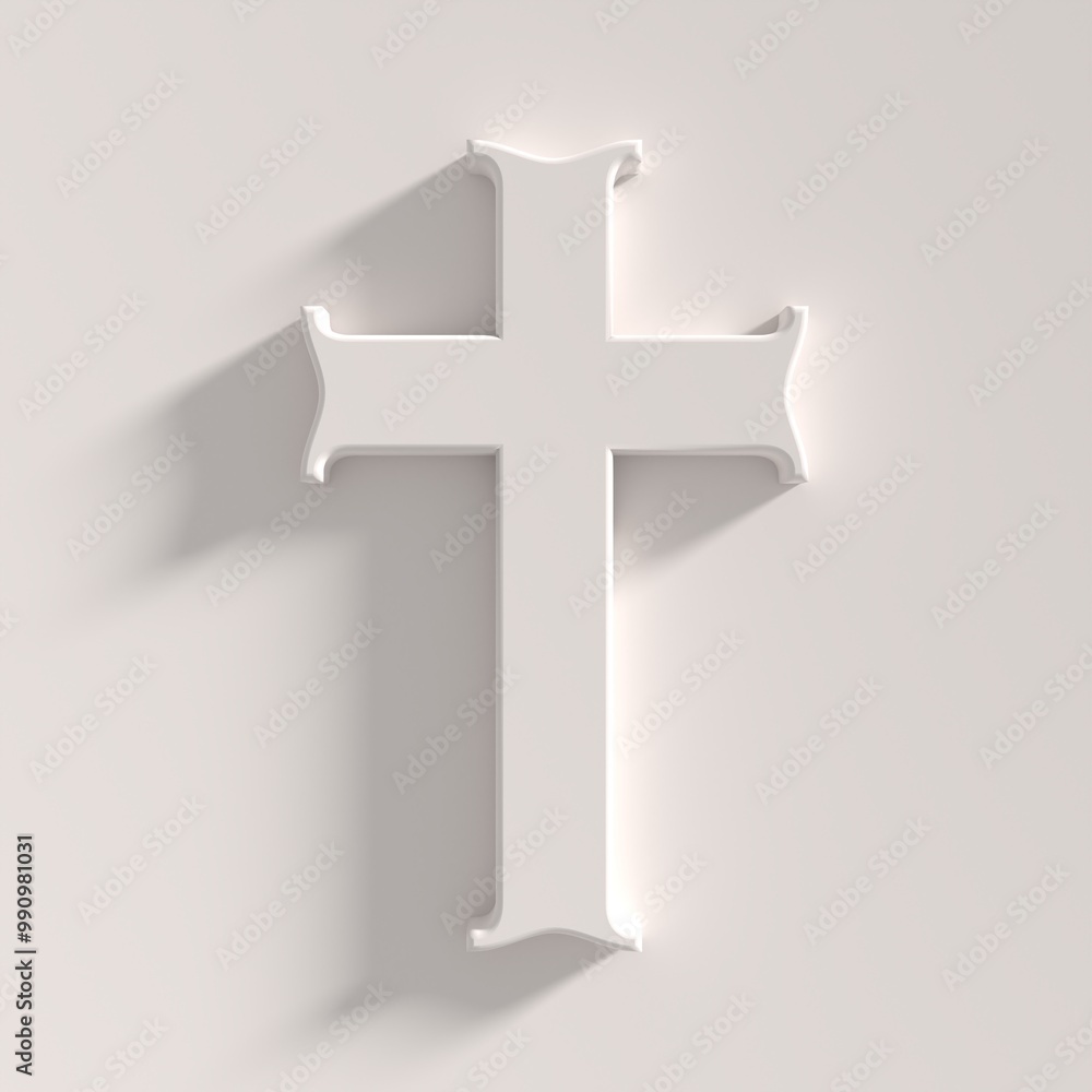 Christian cross. Religion concept illustration. 3D render Christian cross. Religion concept illustration. 3D render