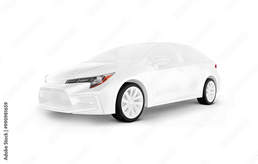 Sleek White Sedan: The Essence of Modern Transportation