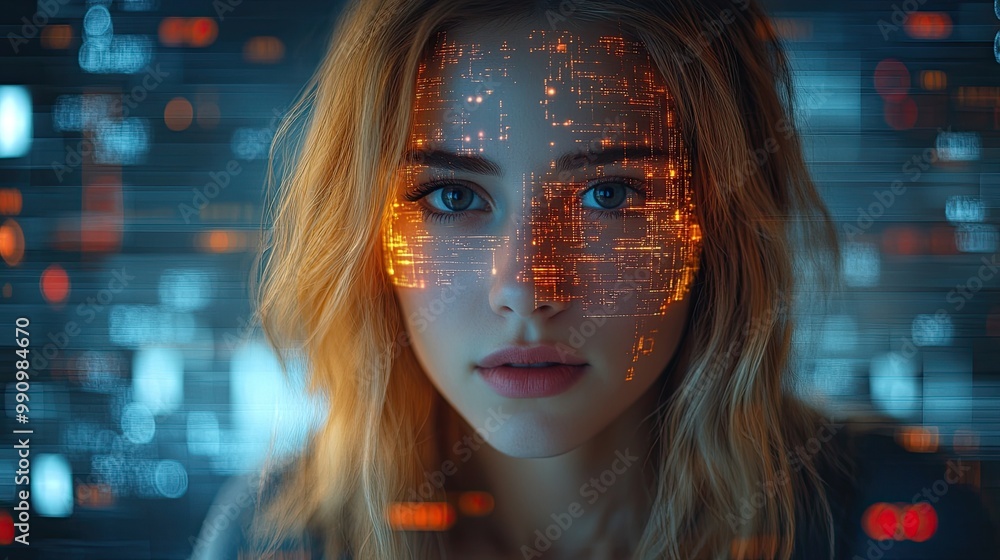 A businesswoman uses modern technology with digital layers, representing the strategic application of digital effects in business operations. A businesswoman uses modern technology with digital layers, representing the strategic application of digital effects in business operations.