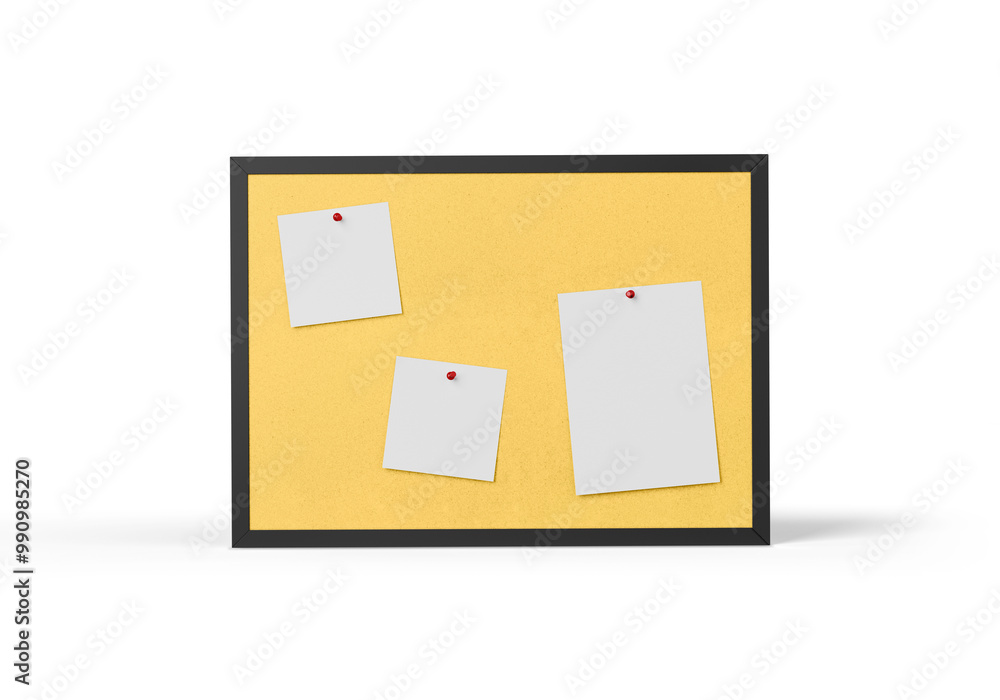 Pinboard Mockup Organizational Corkboard with Notes Pinboard Mockup Organizational Corkboard with Notes