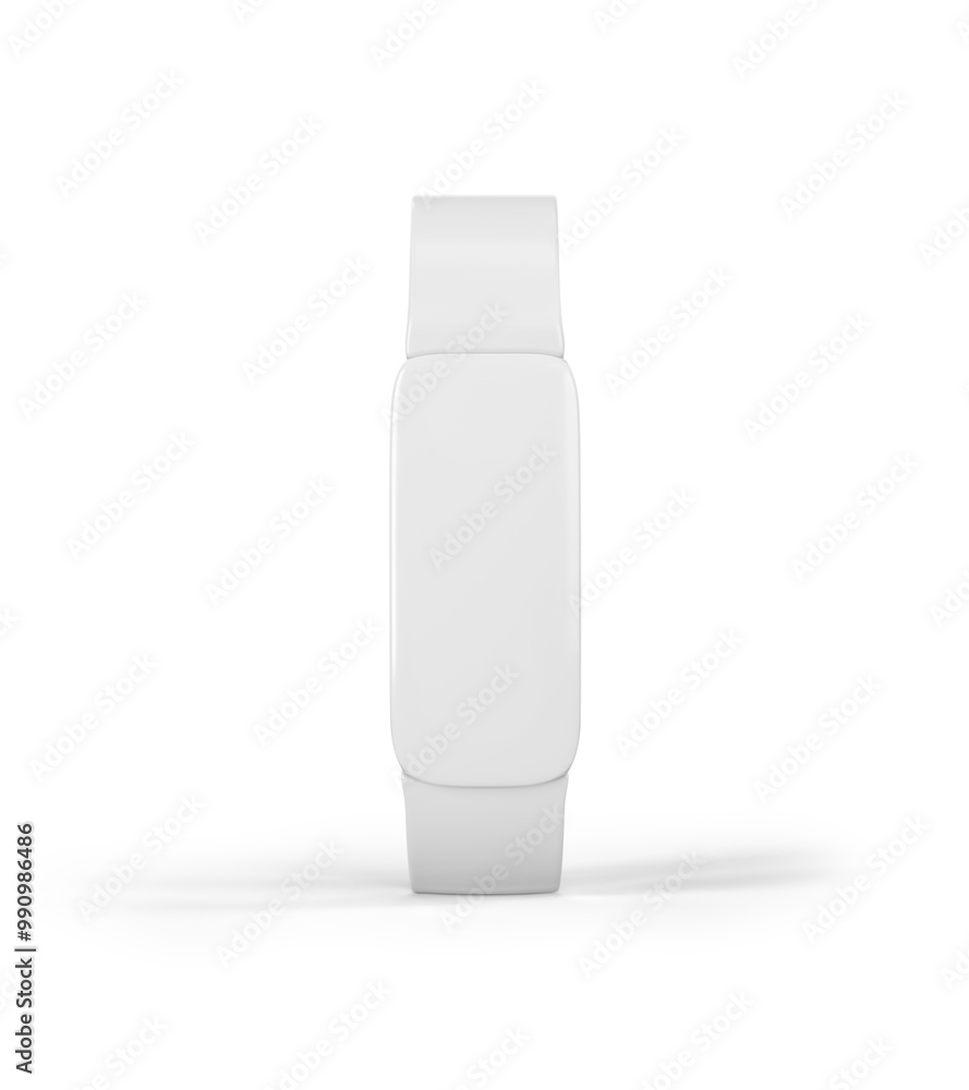 Minimalist Smartwatch with White Band and Blank Screen
