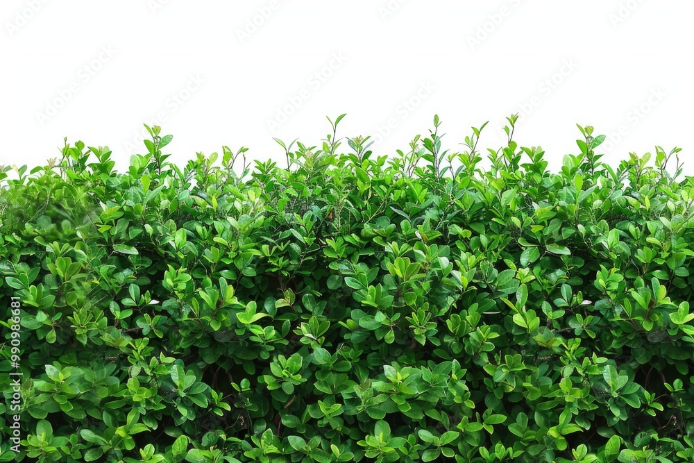 Green Bush Background. Isolated White Bush with Green Shrubs in Garden Green Bush Background. Isolated White Bush with Green Shrubs in Garden