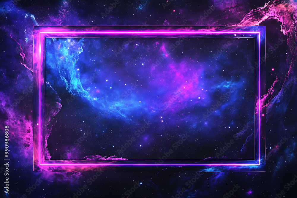 Obraz premium Starry Galaxy Frame Design