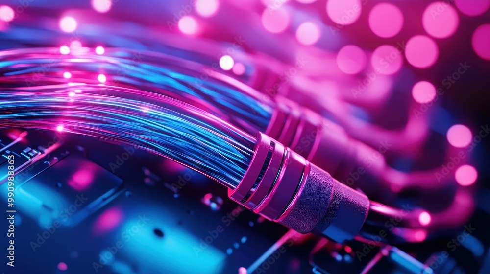 Vibrant Fiber Optic Cables in Digital Communication Environment Vibrant Fiber Optic Cables in Digital Communication Environment