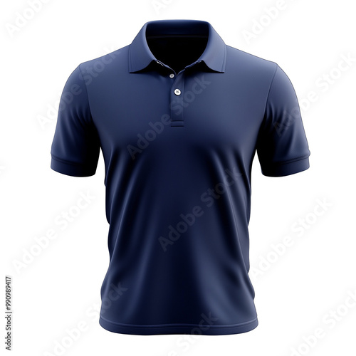 Wallpaper Mural isolated dark blue polo shirt template Torontodigital.ca