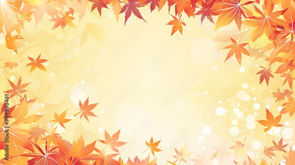 Autumn orange banner with blurred maple leaves, ideal for seasonal designs and fall projects. Autumn orange banner with blurred maple leaves, ideal for seasonal designs and fall projects.